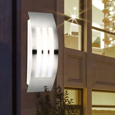 LED Applique Murale Balcon Extérieur Inox Opale 1-flammig IP44 Blanc Chaud - Photo 1/4