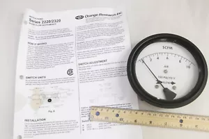 Misuratore di portata Orange Research 100PSI 70F 221-S1019 1/4" porte NPT alluminio NOS - Foto 1 di 5