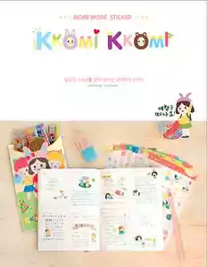 #41 Kkomi Kkomi Adesivi in PVC per ragazze carine deco 8 fogli - Foto 1 di 9