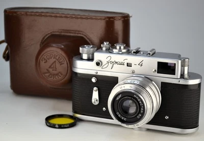 FULLY SERVICED! 1968 SOVIET USSR "ZORKI 4" RF CAMERA + INDUSTAR-50 lens, M39 (5) - Photo 1/4