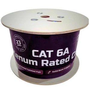 TS Kabel ETL gelistet CAT6A Plenum UTP 750 Mhz massiv blank Kupfer Ethernet Kabel - Bild 1 von 1