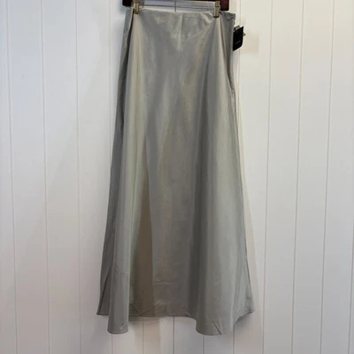 Maxi Falda Liz Claiborne Mujer Glam Cóctel Boda Talla 10 Plateada Elegante Nueva con Etiquetas Foto 1 de 4