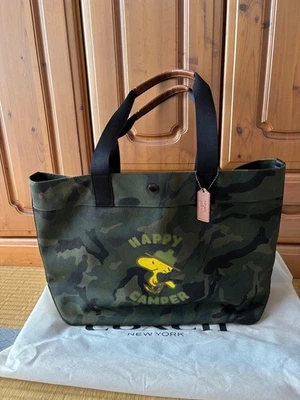 COACH Snoopy Collaboration Wood Camouflage Tote Bag For Girls Too - Image 1 of 4