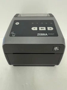 ZEBRA ZD621 ZD6A042-D01L01EZ THERMAL PRINTER WITH AC ADAPTER - Picture 1 of 7