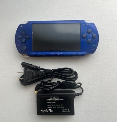 PSP 1000 - Metallic Blue + Official Sony Memory 1GB + Charger - GOOD CONDITION - Image 1 of 4