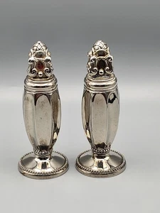 Godinger Silver Art Co Heavy Baroque Salt Pepper Shakers Vintage - Picture 1 of 7
