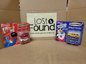 Vtg 2001 Matchbox Kellogg's 2 Pk Lot Fruit Loops & Frosted Flakes *SEE PICS * - Picture 1 of 13