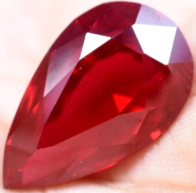 Natural 21.55 Ct Blood Red Ruby Mozambique GGL Certified Treated Gemstone - Image 1 of 4