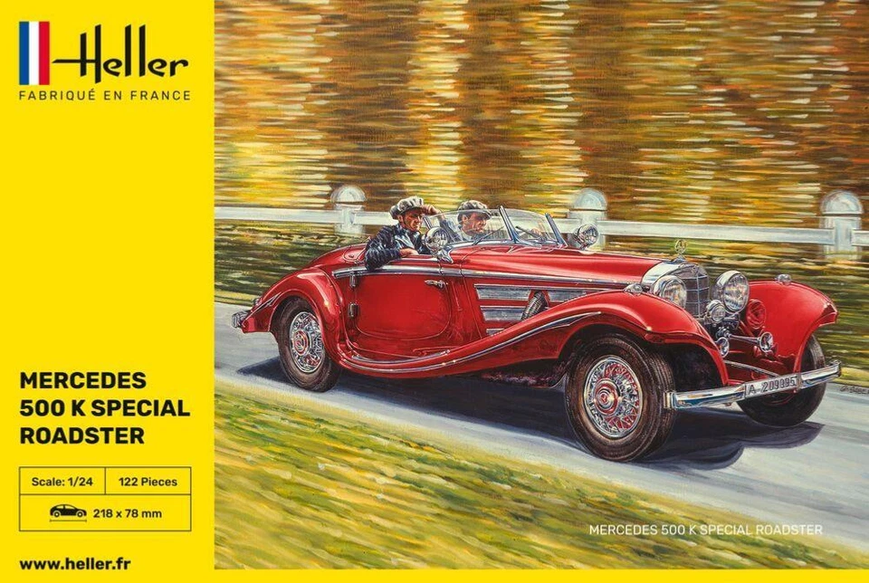 1/24 Modellino Mercedes 500K Special Roadster - HELLER80710 - Immagine 1 di 1