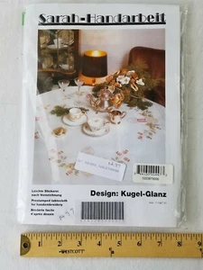 Vintage Sarah-Fatto a Mano Prestamped Table Tow for Embroidery Kit Sfera-Lucido - Foto 1 di 3