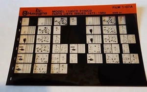 Husqvarna Chainsaw Parts List Microfiche 1100CD 2100CD 1973-1982 - Picture 1 of 2