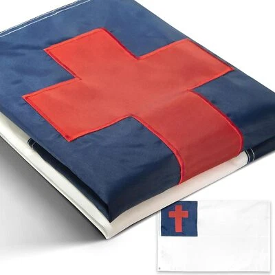 Anley EverStrong Christian Flag3x5Ft Embroidered Religious Banner Flag Polyester - Image 1 of 4