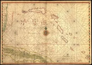 A4 Reprint of Cuban Map Cuba - Picture 1 of 1
