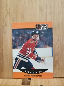 STAN MIKITA🏆1990 Pro Set Series II #655 CAREER POINT LEADER NHL Hockey Card🏆 - Picture 1 of 2
