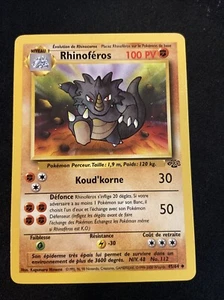 Pokemon Rhinoféros Jungle 45/64 FRENCH FR Near Mint NM - Picture 1 of 2