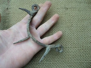 Herramienta de granja forjada a mano de herrero hecho a mano bozal con púas de becerro antiguo muy raro - Imagen 1 de 11