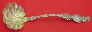 Lily by Whiting Sterling Silver Soup Ladle Gold Washed Flat Handle Orig 12 1/2" - Picture 1 of 2