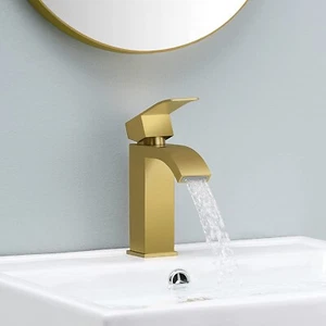 Grifo lavabo baño KES acero inoxidable dorado cepillado L3190ALF-BZ CAJA ABIERTA - Imagen 1 de 14