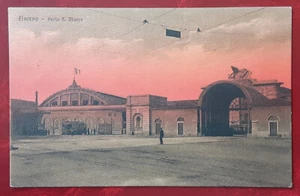ITALY 1906 10c King on 1920 Postcard Livorno Porta Marco to Galati Romania 6906 - Picture 1 of 2