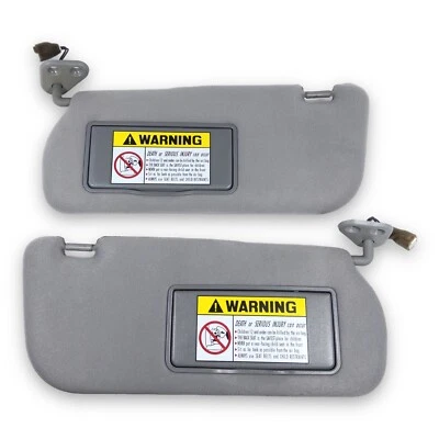 2000-2005 Hyundai Sonata Driver & Passenger Side Sun Visor Pair Set Gray Cloth - Image 1 of 4