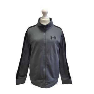 Under Armour Grey Track Jacket/Top Full Zip Boys Size M CC318 - Picture 1 of 5