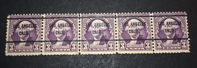 5 - 1932 US Stamps - Scott # 720 - 3 Cent Washington Precancels - LA, CA - Used - Image 1 of 3