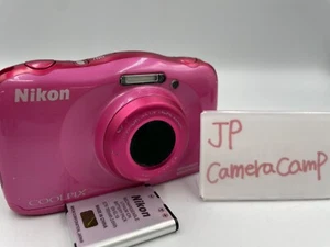 Excellent Nikon Coolpix W100 Waterproof Digital Camera 13.2MP Pink 0356 - Picture 1 of 18