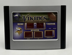 Vintage Minnesota Vikings NFL Football Scoreboard Alarm Clock w/ Time Date Temp - Picture 1 of 4