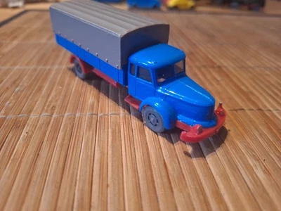 Krupp Titan  LKW Pritsche blau rot   -  Wiking HO 1:87  CS 618 - Bild 1 von 4