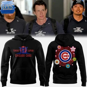 Chicago Cub 2025 MLB World Tour Tokyo Series New Hoodie 2 Sides - Picture 1 of 5