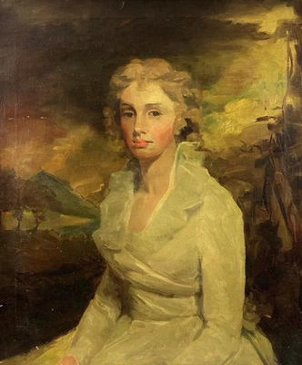 Антикварная картина маслом на холсте, портрет, женский кабинет Генри Риберна? - Изображение 1 из 4