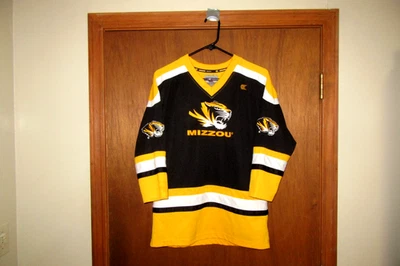 Camiseta deportiva cosida de hockey sobre hielo para niños Missouri Mizzou Tigers M 14-16 Foto 1 de 4
