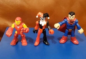 3 Inch Imaginext DC Comics Superman Iron Man Harley Quinn Action Figures - Picture 1 of 19