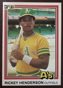 Rickey Henderson 1981 Donruss #119 Oakland Athletics - Picture 1 of 2