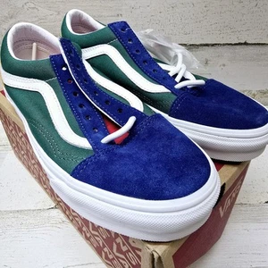 Vans para hombre 4,5 para mujer 6 furgonetas Old Skool club náutico lona azul verde rojo - Imagen 1 de 8
