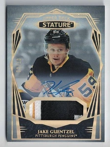 2022-23 Upper Deck Stature Design Variant Auto Patch Jake Guentzel 02/10 - Picture 1 of 2