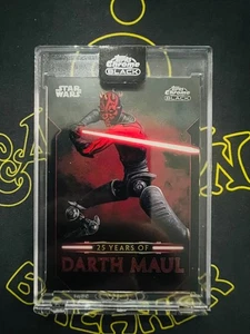 2024 STAR WARS TOPPS CHROME BLACK - 25 YEARS OF DARTH MAUL - #DM-16 - Picture 1 of 2