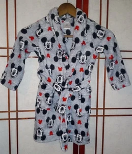 Disney Kids Mickey Mouse Graphics Plush Robe Sz 4 - Picture 1 of 4