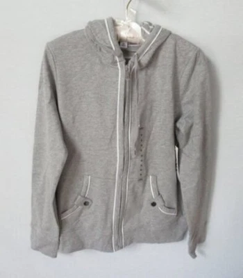 NUEVO CON ETIQUETAS Anne Klein Sport Gris Mujer Manga Larga Sudadera con Capucha *Talla L* Foto 1 de 4