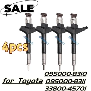 4PC 095000-8310 095000-8311 New Diesel Fuel Injector for Hyundai 33800-45701 - Picture 1 of 7
