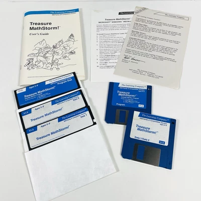 Treasure Math Storm (Big Box PC, 1992), IBM-PC. 5.25" and 3.5" Disks - Image 1 of 4