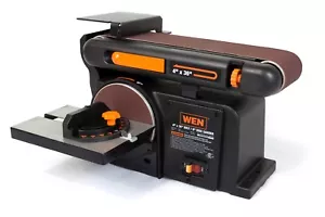 Wen 6502T 4,3-Amp 4 x 36 Zoll Gürtel und 6 Zoll Tellerschleifer mit Gusseisenfuß - Bild 1 von 6