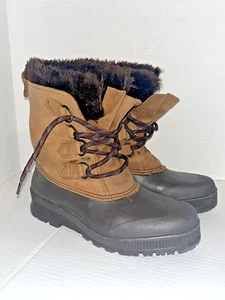 Sorel Badger Women's Winter Snow Boots Size 9 Brown Tan Lined - Picture 1 of 10