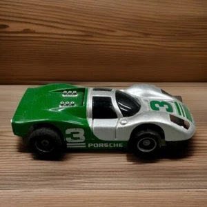 Oldtimer Tyco Porsche 908 #3 Slotcar silber/grün Auto läuft Licht funktioniert nicht🏁 - Bild 1 von 8