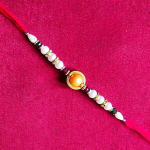 Fancy Designer Pearl Rakhi For Women Rakshabandhan Wrist Band Bracelet Ethnic