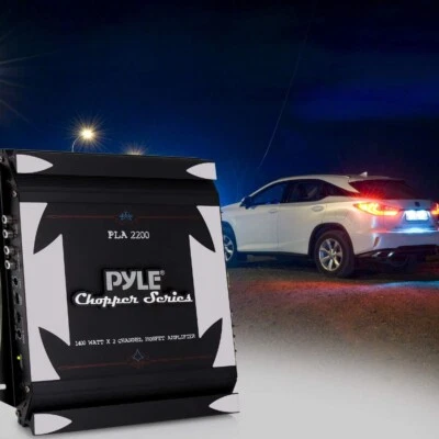 1 Verstärker PYLE PLA-2200 PLA2200 Ultra Slim Klasse AB 2x700 Watt Max Auto - Bild 1 von 4