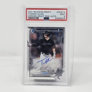 2021 Bowman Draft Tanner Allen Chrome Draft Pick Auto PSA 9 1st Bowman Graded - Picture 1 of 2