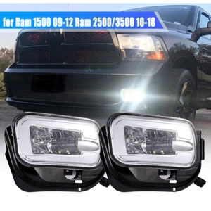 2X LED Fog Lights For Dodge Ram 2500 3500 2010 2011 2012 2013 2014 2015 16 17 18 - Picture 1 of 12