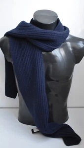 Dolce & Gabbana Marineblau Kaschmir Extra Grob Ripp Strick Schal Made in Italy - Bild 1 von 4