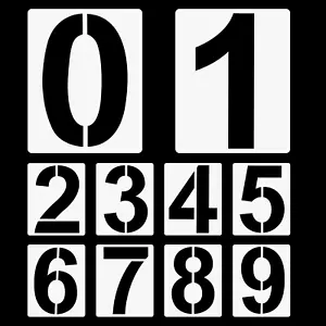 10PCS Large Number Stencils Reusable Plastic Number Painting Templates Stenci... - Picture 1 of 12